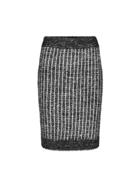 Dzianinowa mała mały spódnica mini Karl Lagerfeld czarna