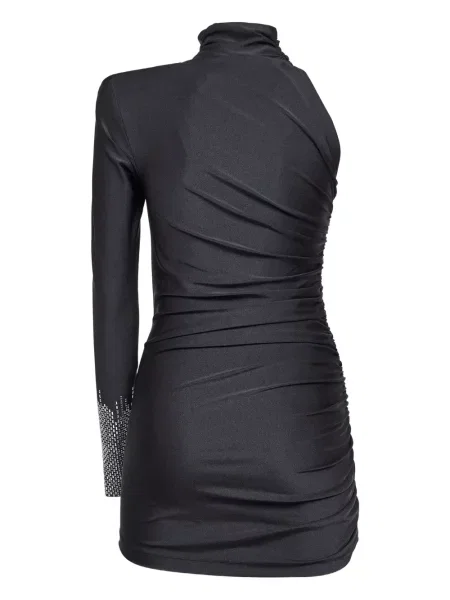 Rochie Alina cu un umăr gol de costum negru