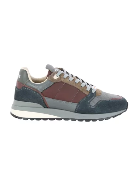 Sneakersy Ambitious skórzane typu teddy niebieskie
