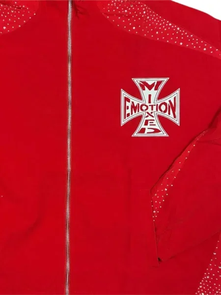 Geacă Mixed Emotion cu imagine roșu