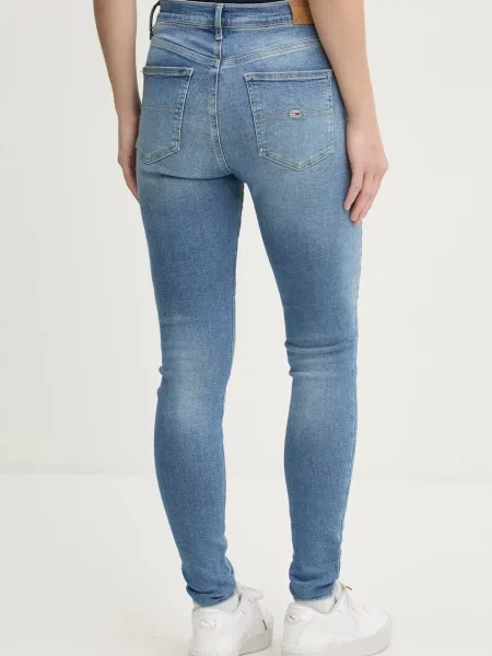 Skinny jeansy skinny Tommy Jeans retro niebieskie