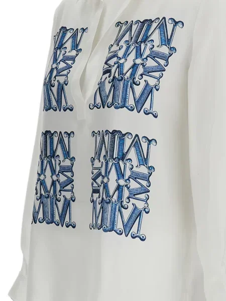 Bluză Max Mara de mătase alb
