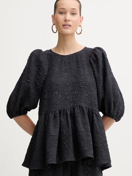 Stine Goya bluză bleumarin cu imprimeu