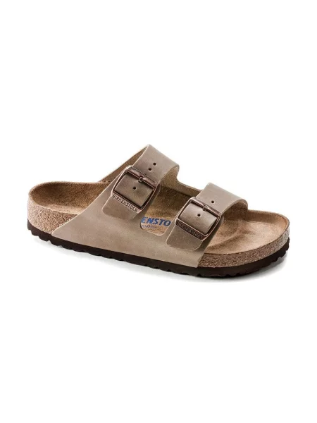 Шльопанці з нубуку Birkenstock Arizona бежевий