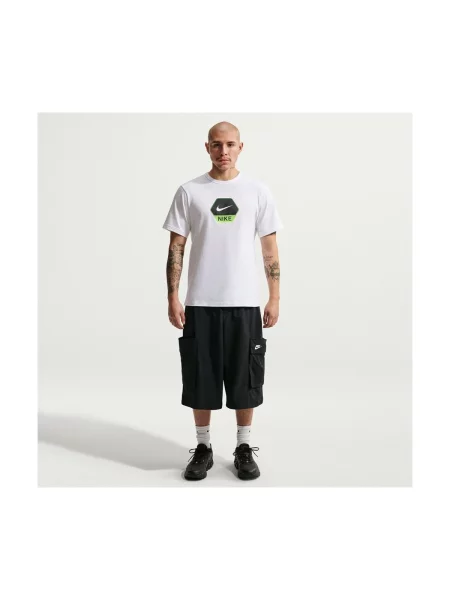 Nike Sportswear Tričko zelená / jablková / čierna biela