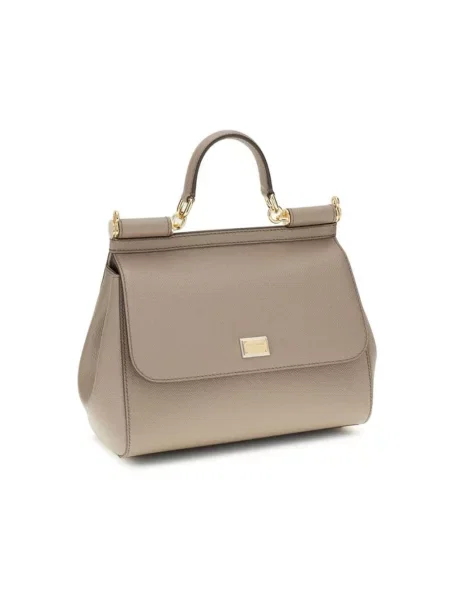 Torebka Dolce And Gabbana skórzana szara