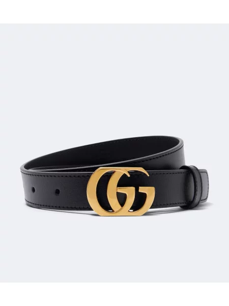Cu centură curea Gucci din piele negru