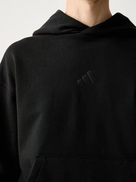 Суичър с качулка Adidas с качулка черно