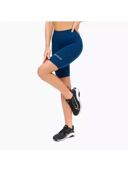 Дамски шорти за тренировка Gym Glamour Bikers push up blue синьо