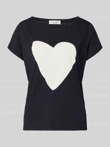 T-shirt o kroju regular fit z czystej bawełny Marc O'polo