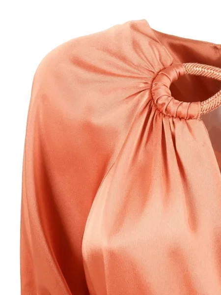 Cu centură rochie maxi Clips portocaliu