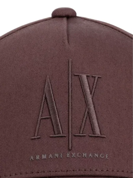 Șapcă Armani Exchange cu broderie maro