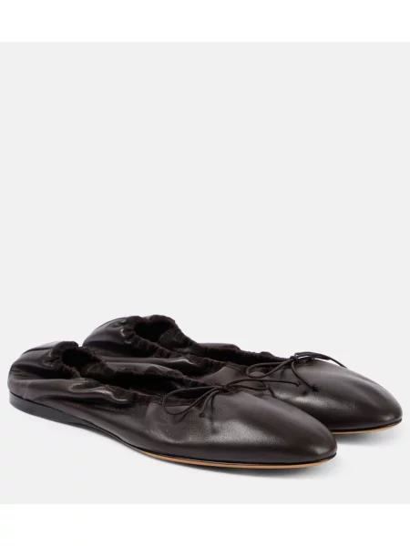 Balerini The Row din piele maro