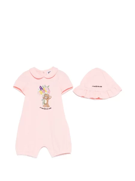 Krótki kombinezon dziecięcy Moschino różowy