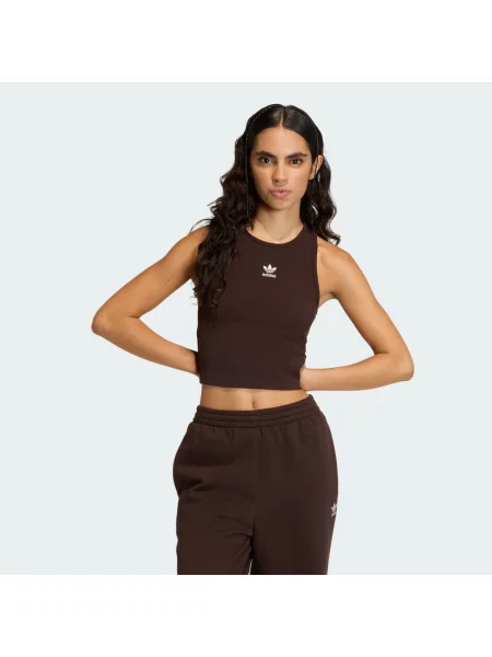 Koszulka Essentials Ribbed Tank brązowa