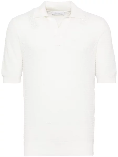 Polo Cruciani tricotate alb
