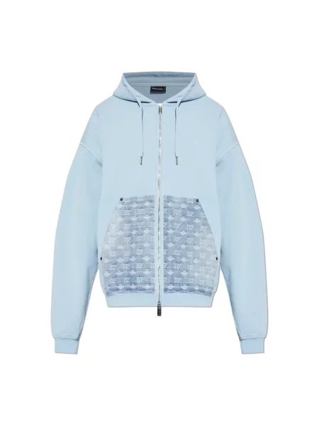 Bluza z kapturem Dsquared2 niebieska