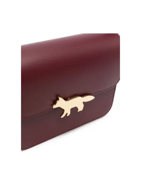 Torebka Maison Kitsune skórzana czerwona