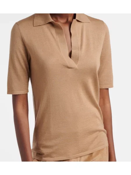 Svilena polo majica Gabriela Hearst rjava