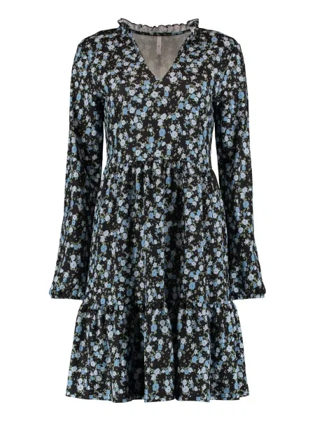 Hailys Rochie Alba albastru fumuriu / verde deschis / negru