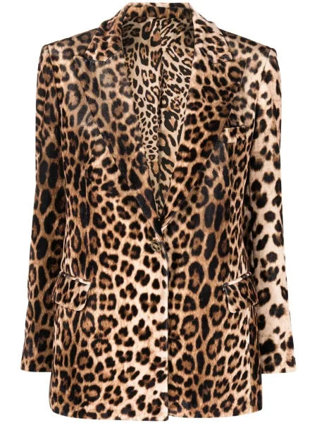 Sacou Philipp Plein cu imagine cu model leopard maro
