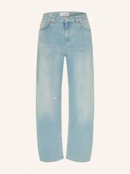 Opus Pants Barrel Džíny Mari light slate blue modré