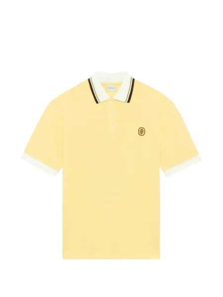 Tricou polo Drole De Monsieur cu broderie galben