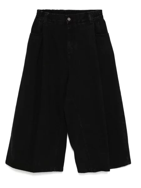 Zkrácené široké kalhoty Songzio černé
