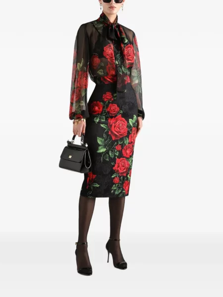 Fustă Dolce & Gabbana cu imagine negru