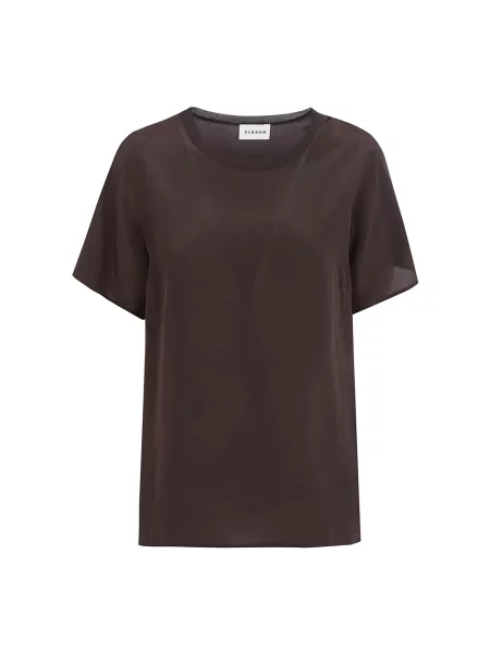 Koszulka Parosh z krepy brązowa