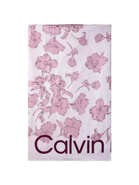 Fular Calvin Klein cu model floral roz