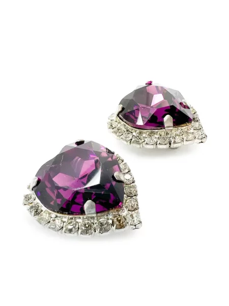 Náušnice Jennifer Gibson Jewellery se srdcovým vzorem stříbrné