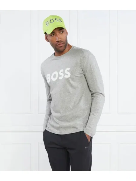 Tricou mânecă lungă Boss Green gri