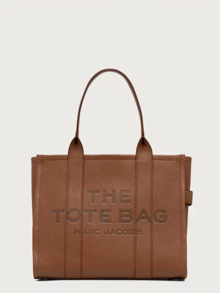 Marc Jacobs De piele geantă shopper THE LARGE TOTE maro