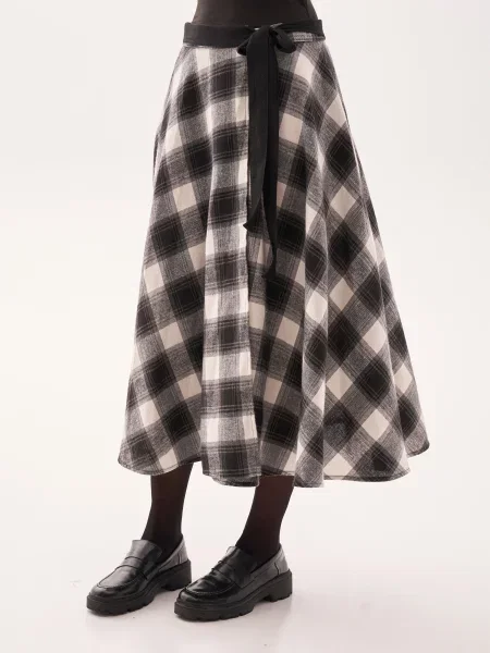 Спідниця максі КОБЗАРТ світло-сірий бавовна/поліестер сіра