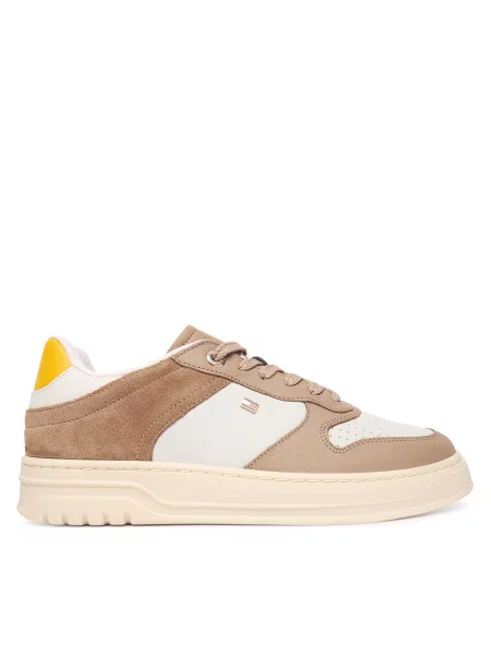 Tommy Hilfiger Αθλητικά Th Sporty Cupsole Tumbled Ltr μπεζ