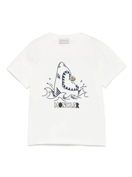 Koszulka dziecięca Moncler Enfant biała