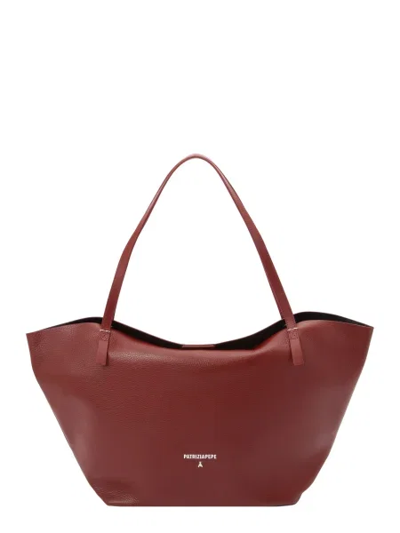 PATRIZIA PEPE Nakupovalna torba temno rdeča rjava