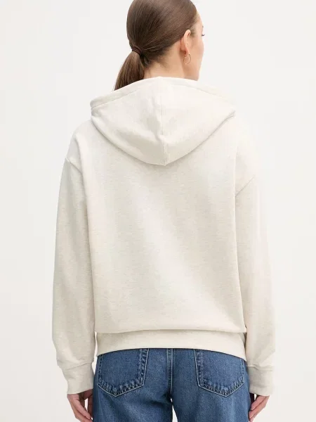 Calvin Klein Jeans bluza rozpinana z kapturem szara