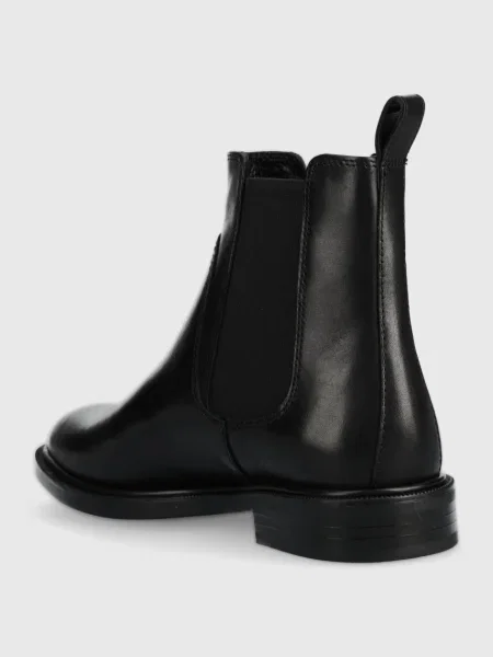 Kožené kotníkové boty Vagabond Shoemakers AMINA na plochém černá