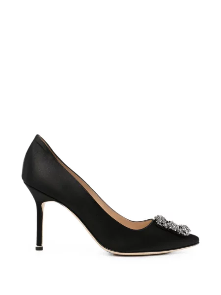 Pantofi cu toc Manolo Blahnik cu cataramă negru