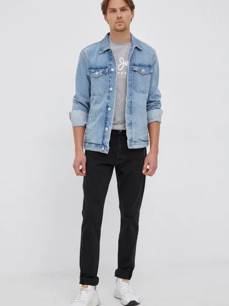 Tričko Pepe Jeans Original Stretch sivá