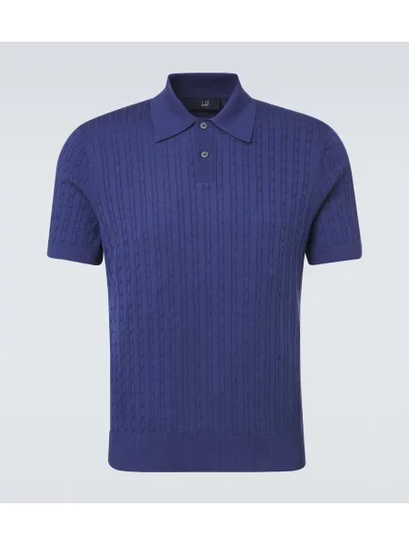 Pulover Dunhill de mătase albastru