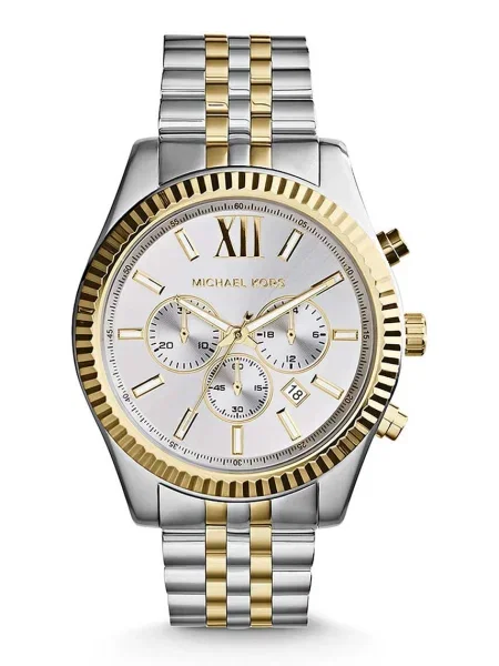 Michael Kors Ceas analogic galben / argintiu auriu