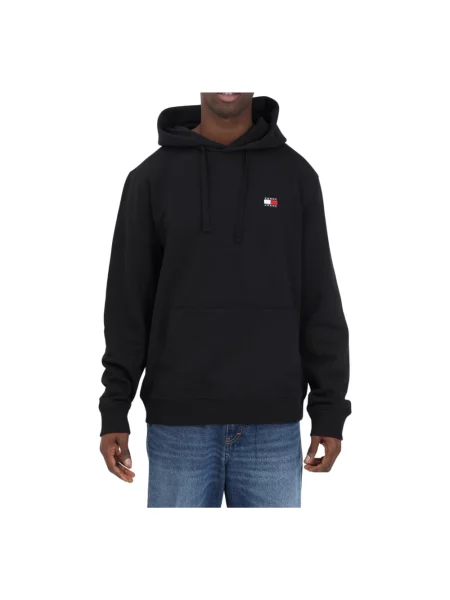 Bluza z kapturem Tommy Jeans z kapturem czarna