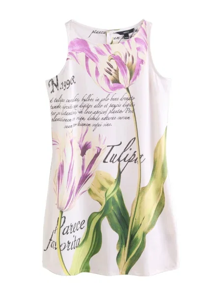 Next Rochie verde / lila / negru alb