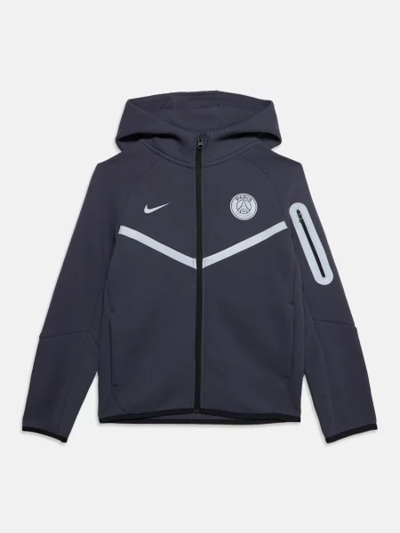 NIKE Športová mikina so PSG svetlosivá čierna