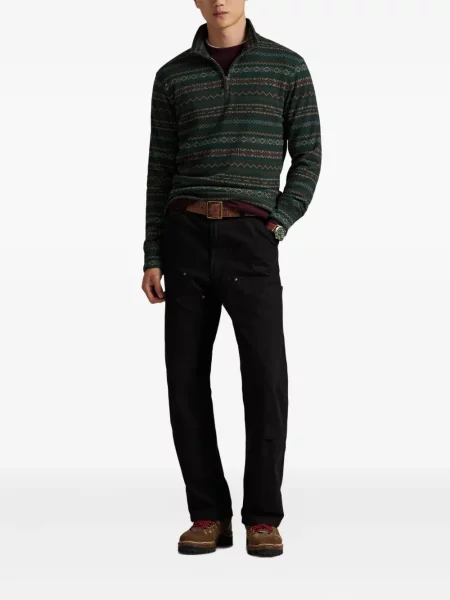 Ριγέ polo Polo Ralph Lauren με κουκούλα με αυτόγραφο λευκό