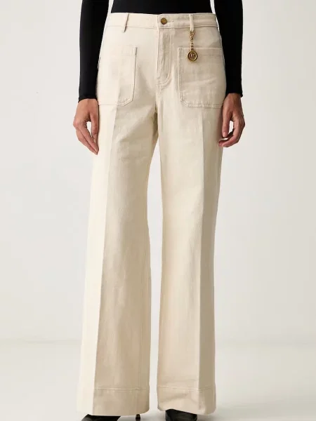 MICHAEL Michael Kors blugi flared pentru femei bej