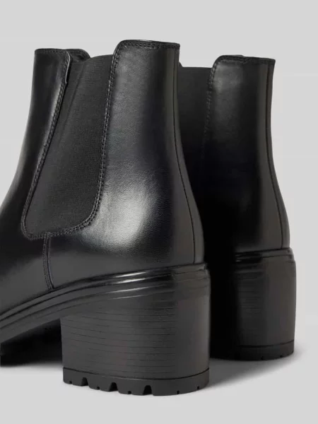 Buty skórzane na słupku model ‘DAMIANA’ czarne